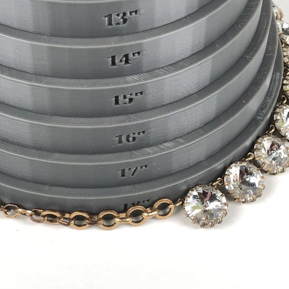 J Crew Anna Wintour Necklace Georgian Collet RIviere Rivoli Clear Crystal Brulee - Picture 8 of 9